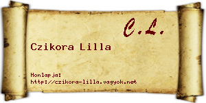 Czikora Lilla névjegykártya
